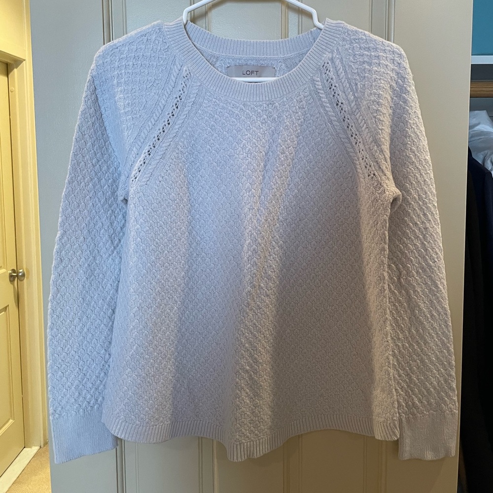 Loft cream sweater, medium